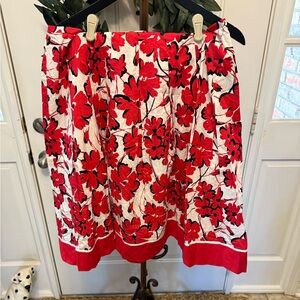 Signature by Robbie Bee Floral Print Poppies Full Midi Skirt 14W